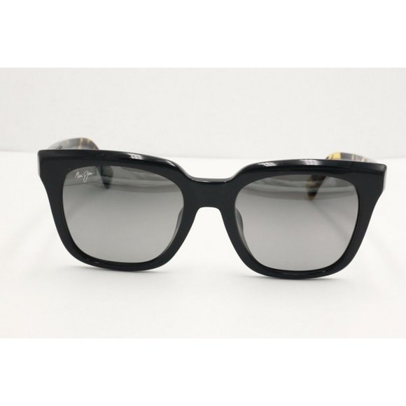 Maui Jim Heliconia MJ 739-02B Square Black Polarized Sunglasses Gray Lenses (B) main image 7